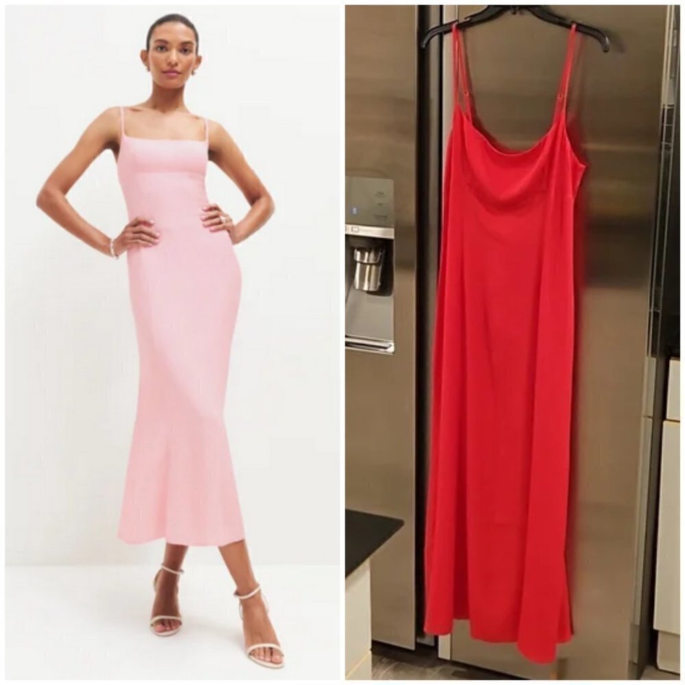 💕REFORMATION💕 Liya Dress ~ Corvette Hot Pink 10 NWT